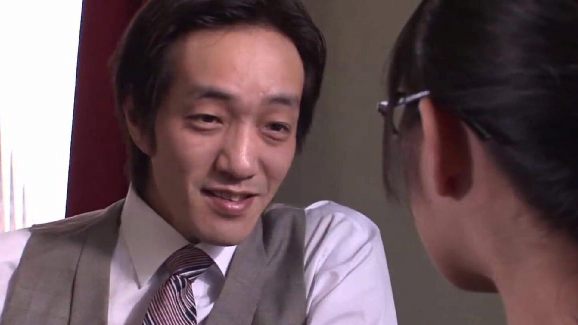 Japanese secretary gives a BJ to her boss before some other internal ejaculation screw at home, utter uncensored JAV movie scene