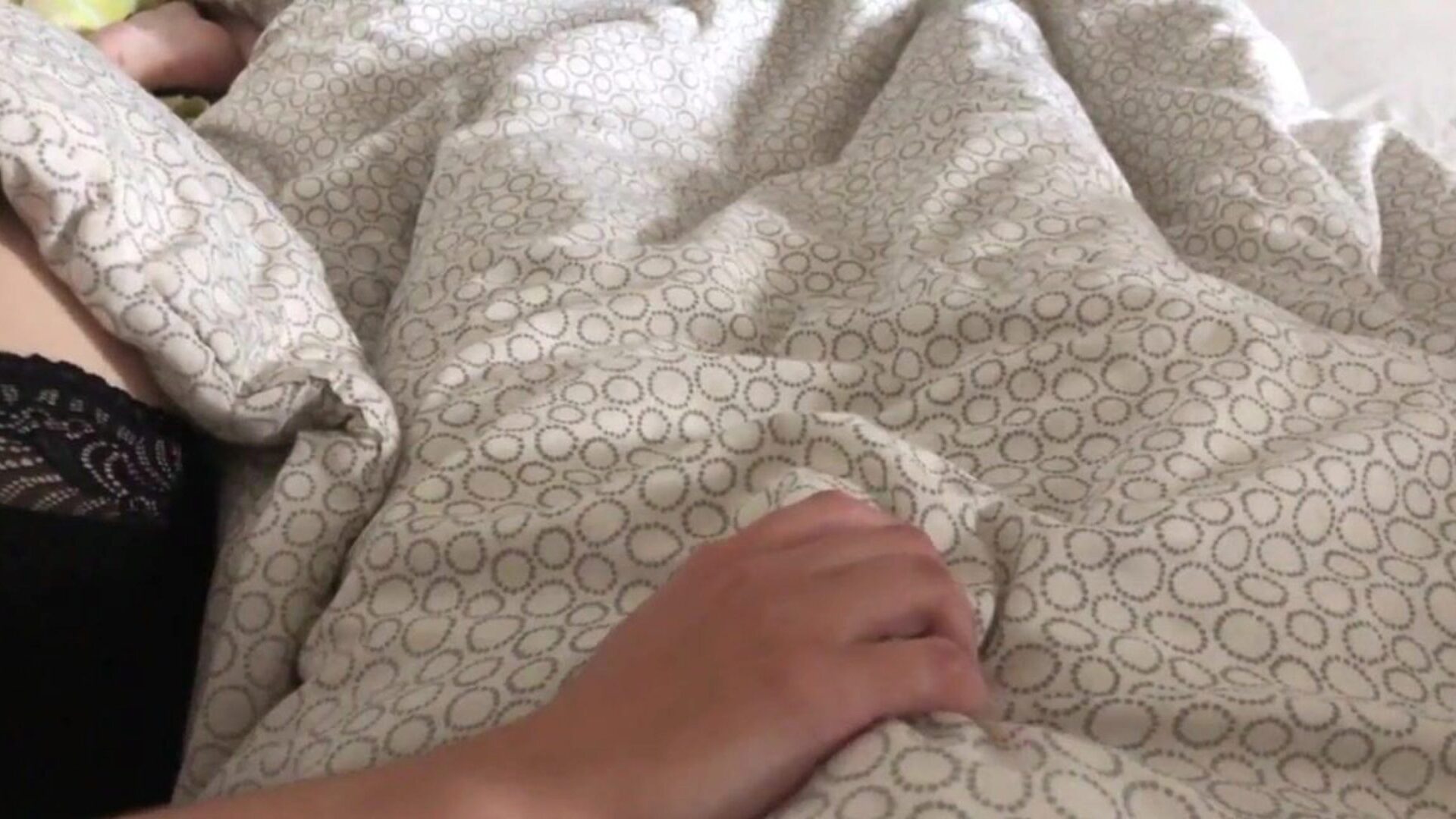 the neighbor thought she was pawing the boyfriend's cock but was astonished