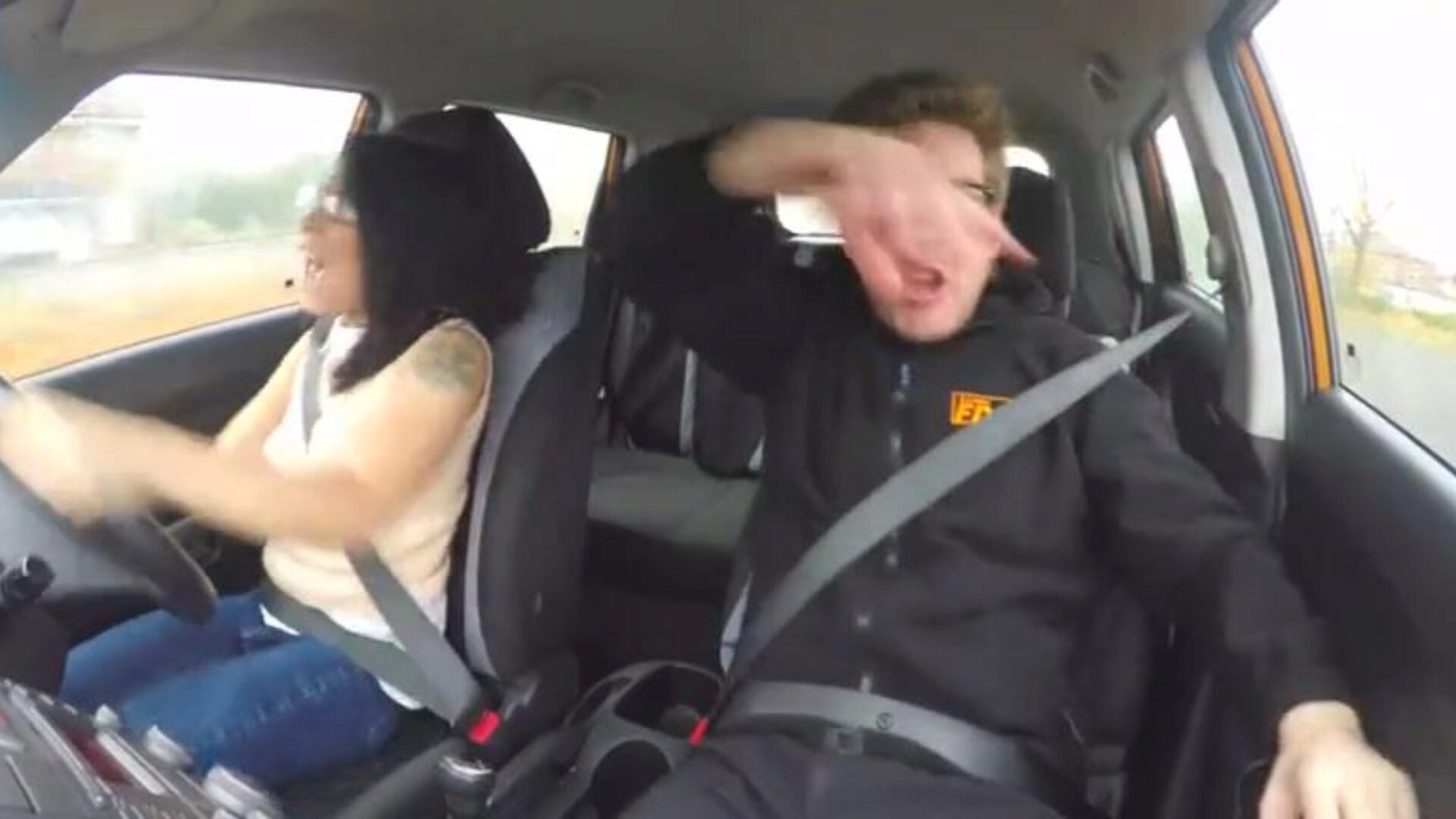 Fake Driving School Ella Hughes Fails her Test on Purpose