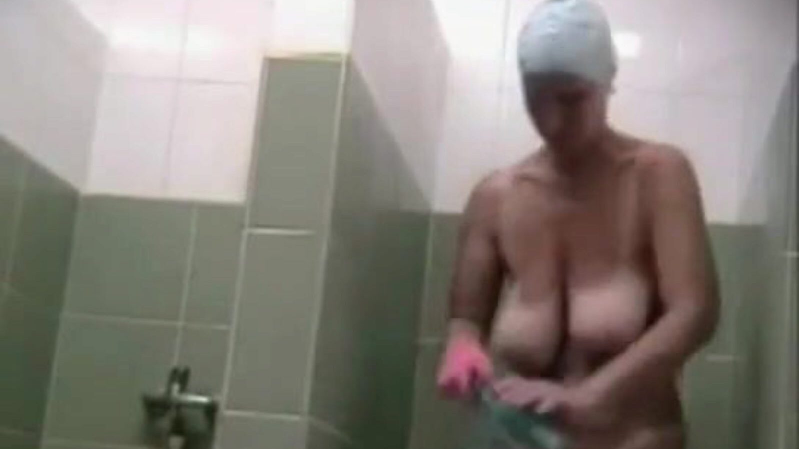 Older big all-natural saggy bumpers spycam bathroom